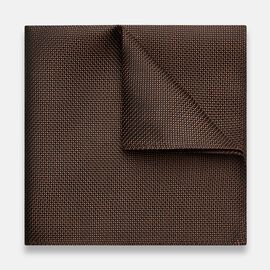 Brown Two Toned Textured Pocket Square
